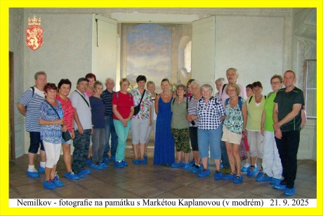 Společné foto na památku s naší hostitelkou paní Markétou Kaplanovou.