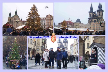 K výstavě patřila ještě procházka po Praze, včetně adventních trhů.