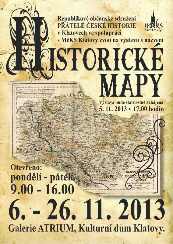 výstava historické mapy plakát
