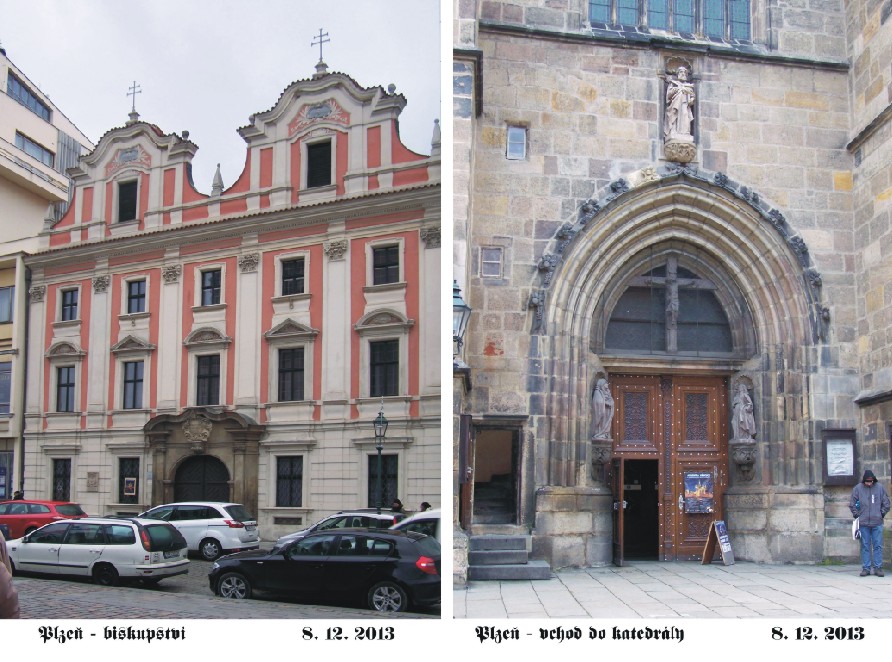 biskupství a vchod katedrály