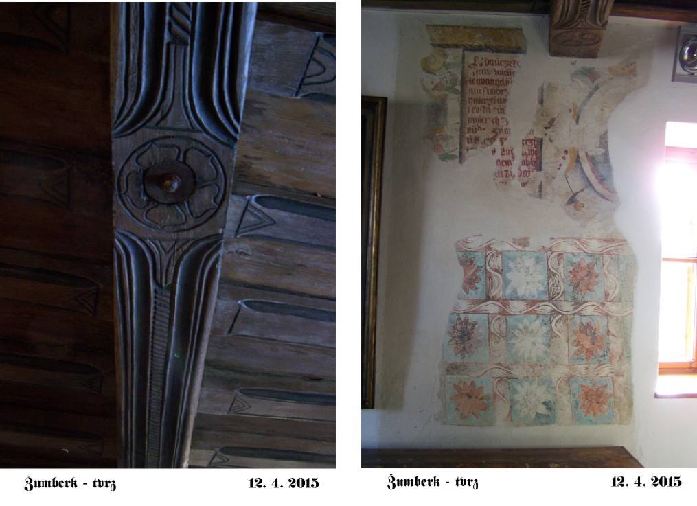 původní strop a fresky