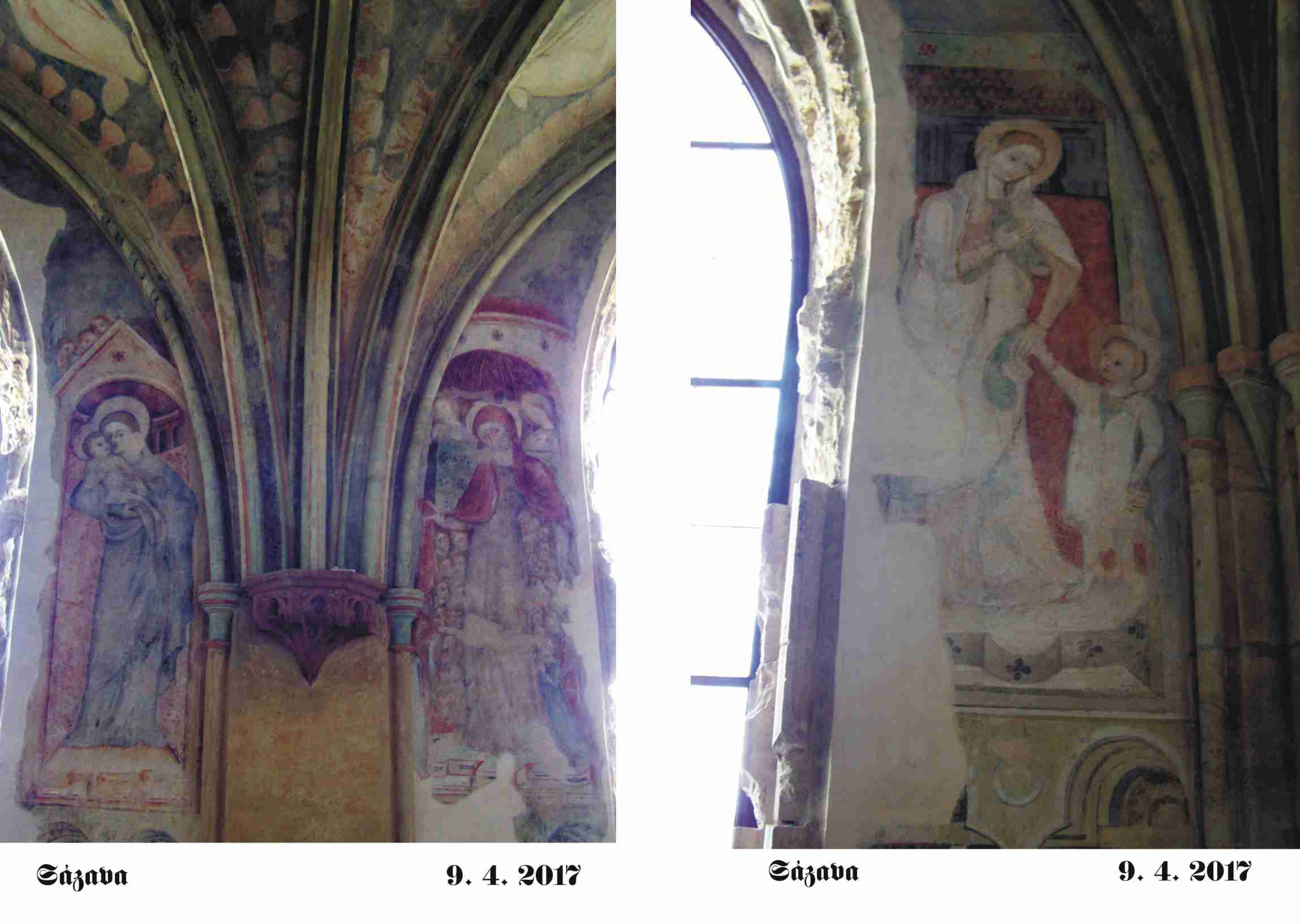 Původní středověké fresky