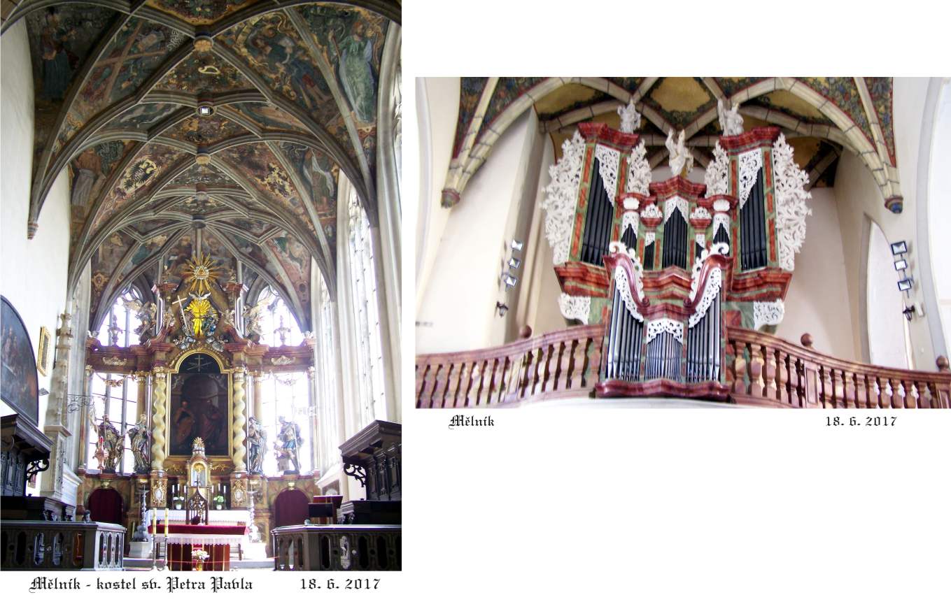 Kostel oltář a varhany