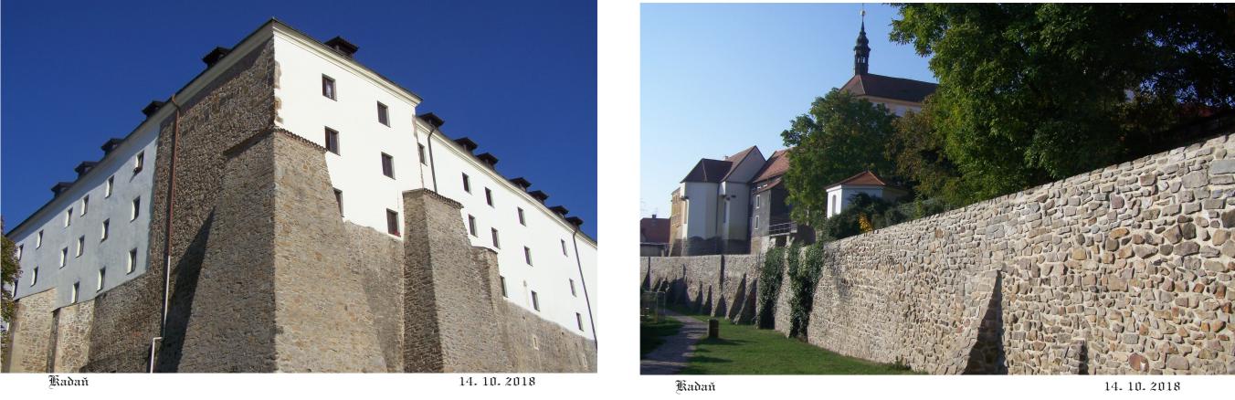Kadaňský hrad a hradby.