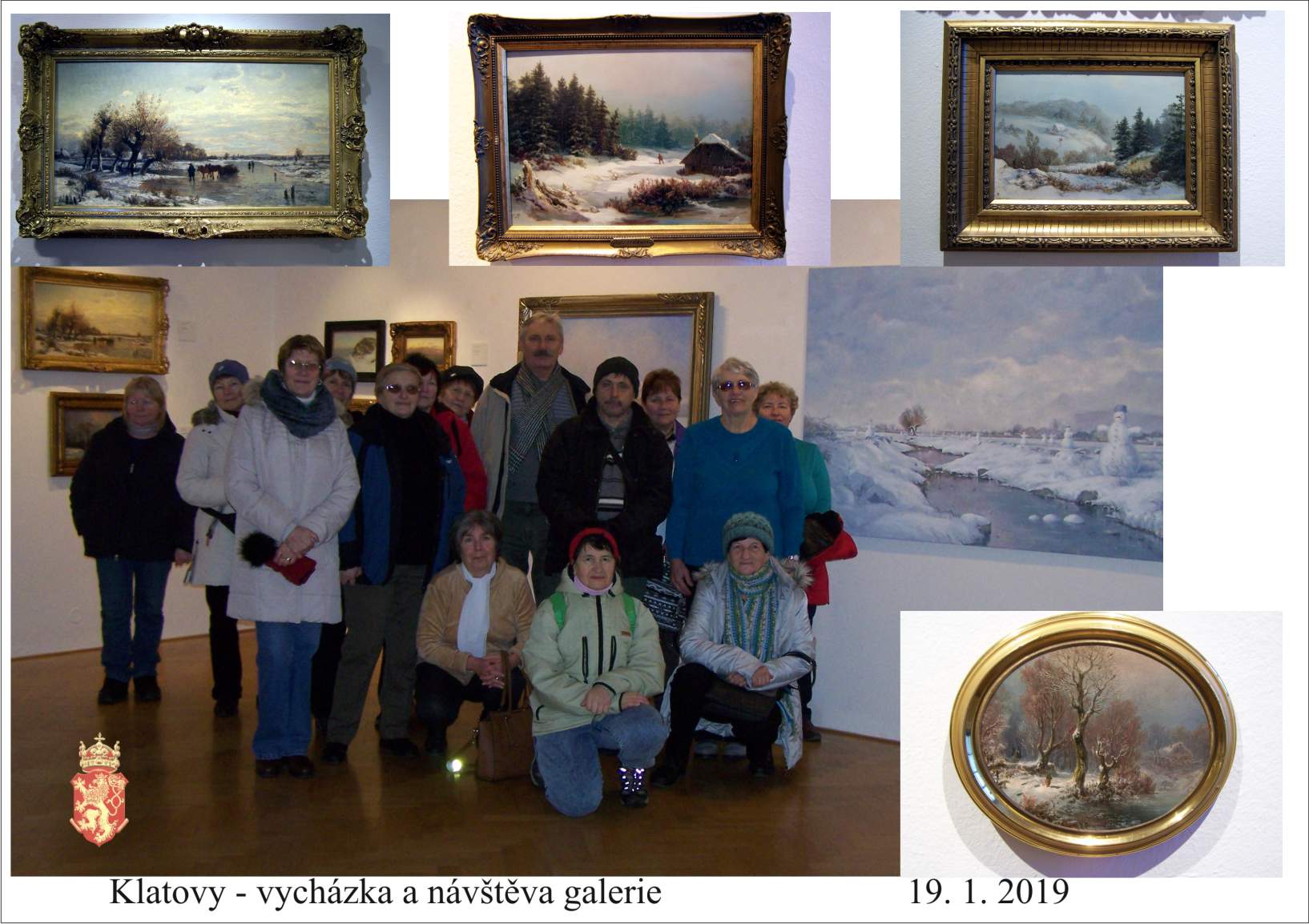 Lednová vycházka po městě s návštěvou místní galerie, kde byla expozice na zimní téma.