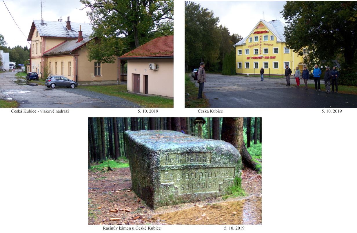 Výchozím bodem byla Česká Kubice a šlo se směrem na Rašínův kámen.