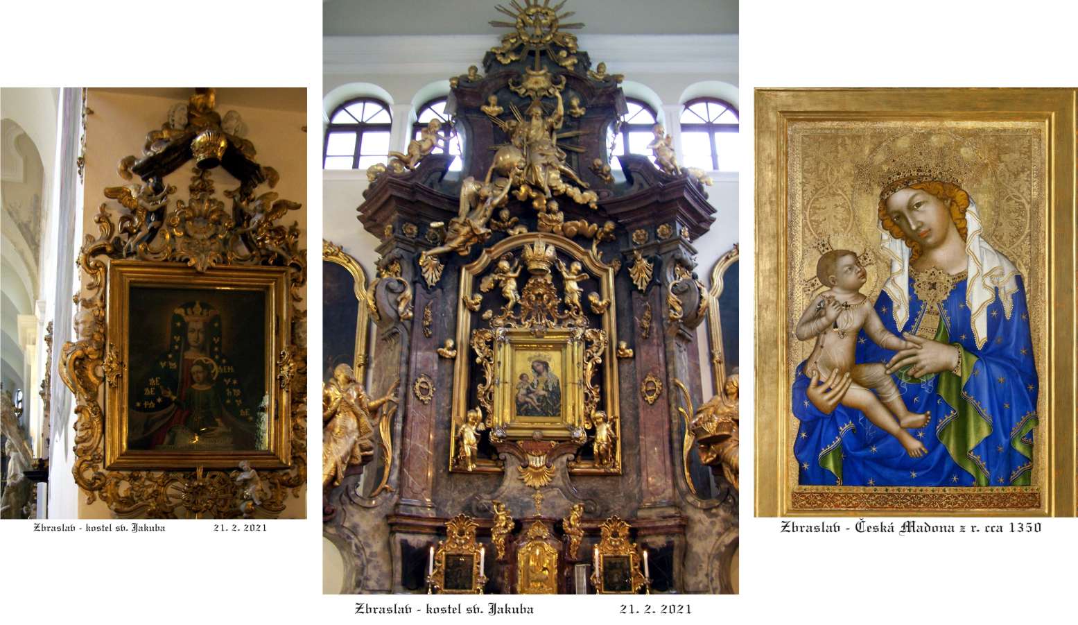V kostele najdeme nejen slavnou Českou - Zbraslavskou Pannu Marii, ale i naší Klatovskou Madonu.