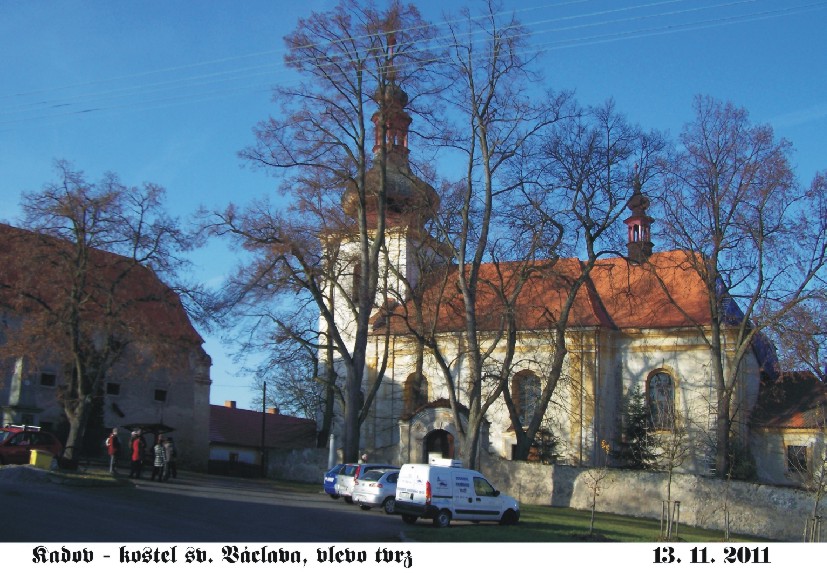 Kadov - kostel s tvrzí