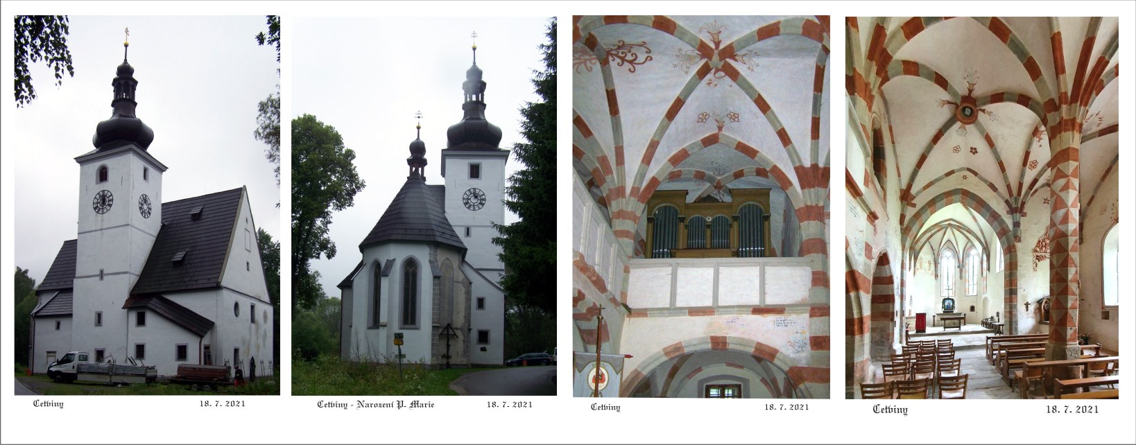 Cetviny - obnovený kostel Narození P. Marie.