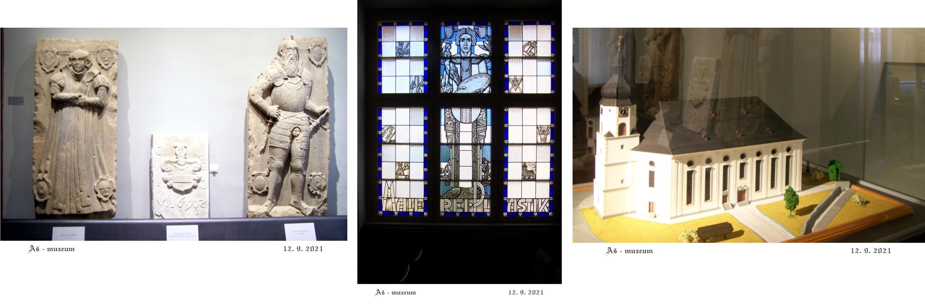 V ašském muzeu najdeme model zbouraného kostela Nejsvětější Trojice.