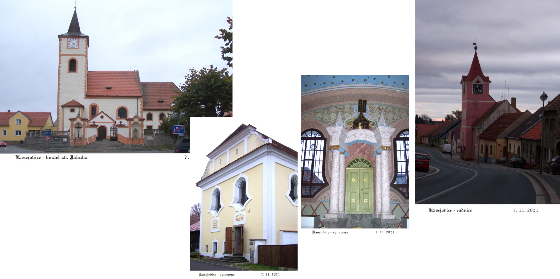 To nejlepší z Kasejovic - farní kostel, městská radnice a muzeum v synagoze.
