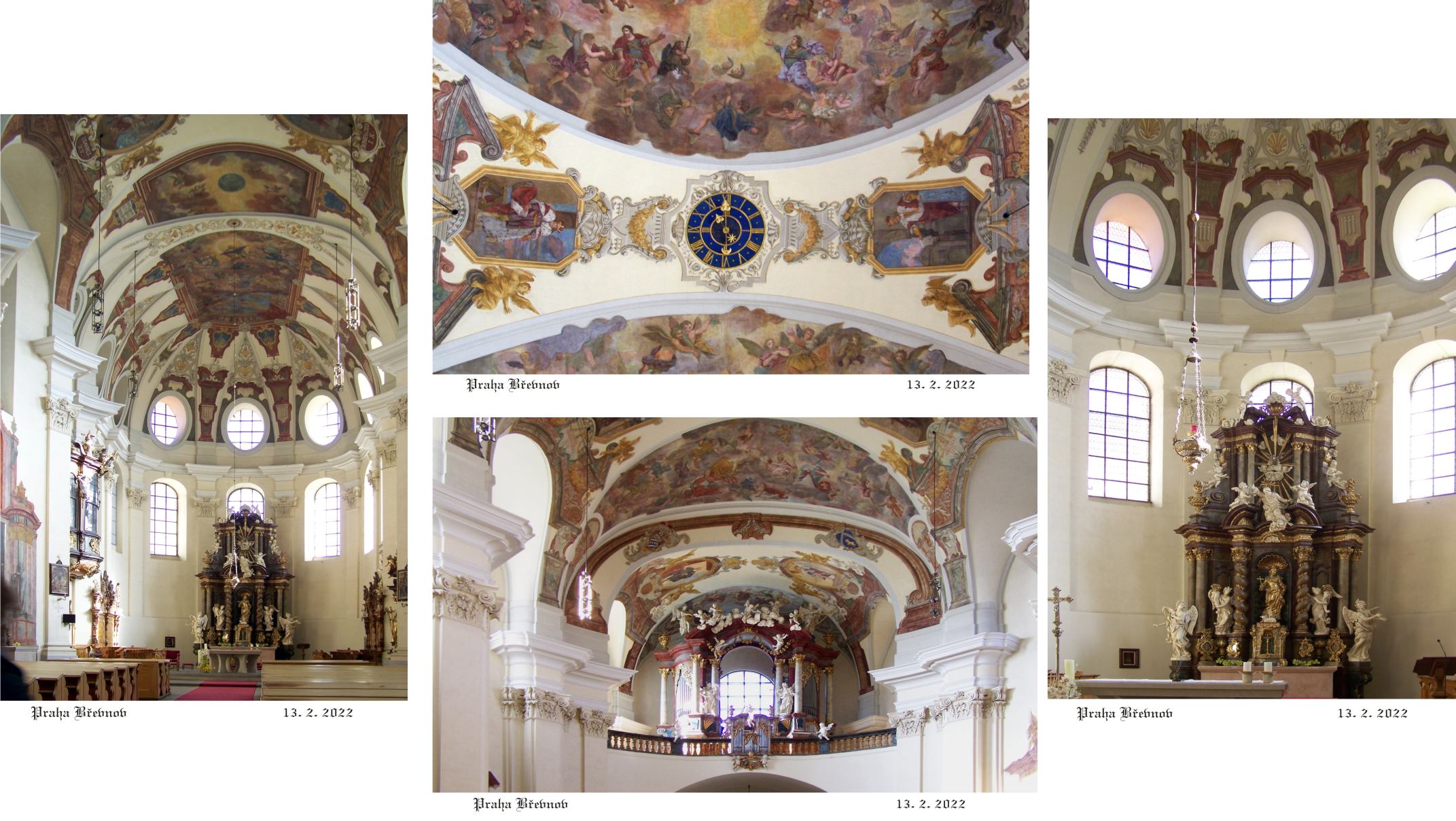 Interiér kostela sv. Markéty, to je vrcholné baroko.
