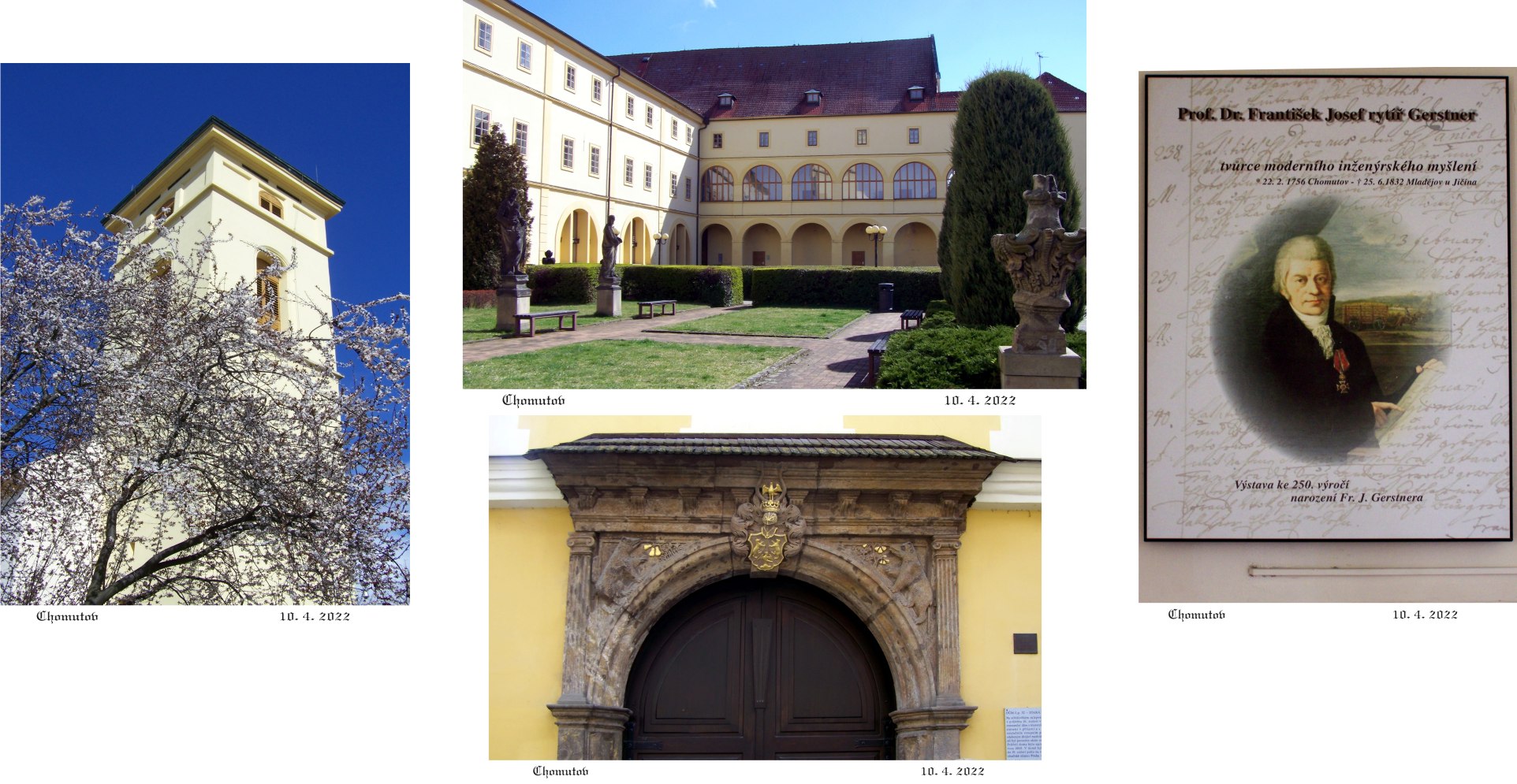 Hvězdárenská věž, jesuitská kolej a renesanční portál.