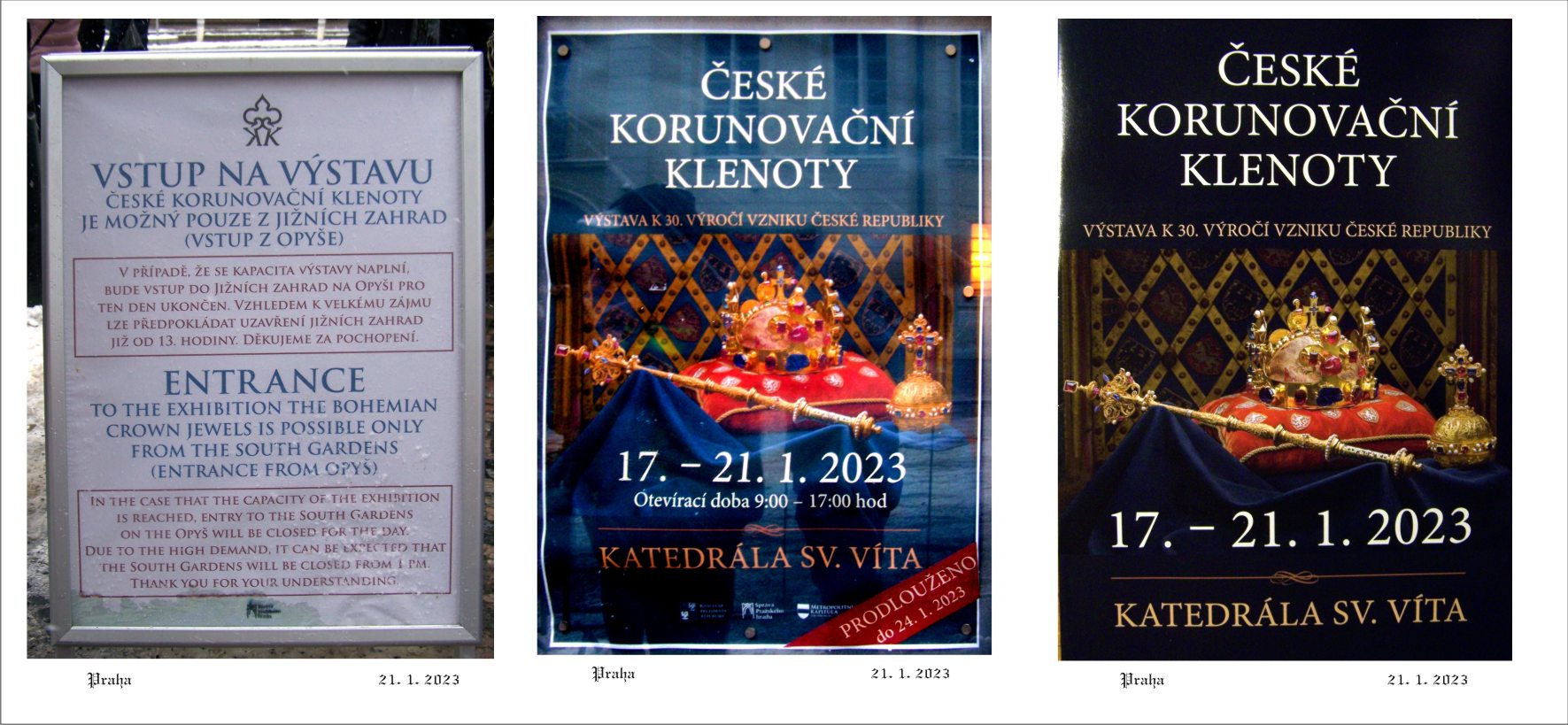 Výstava korunovačních klenotů na pražském hradě.