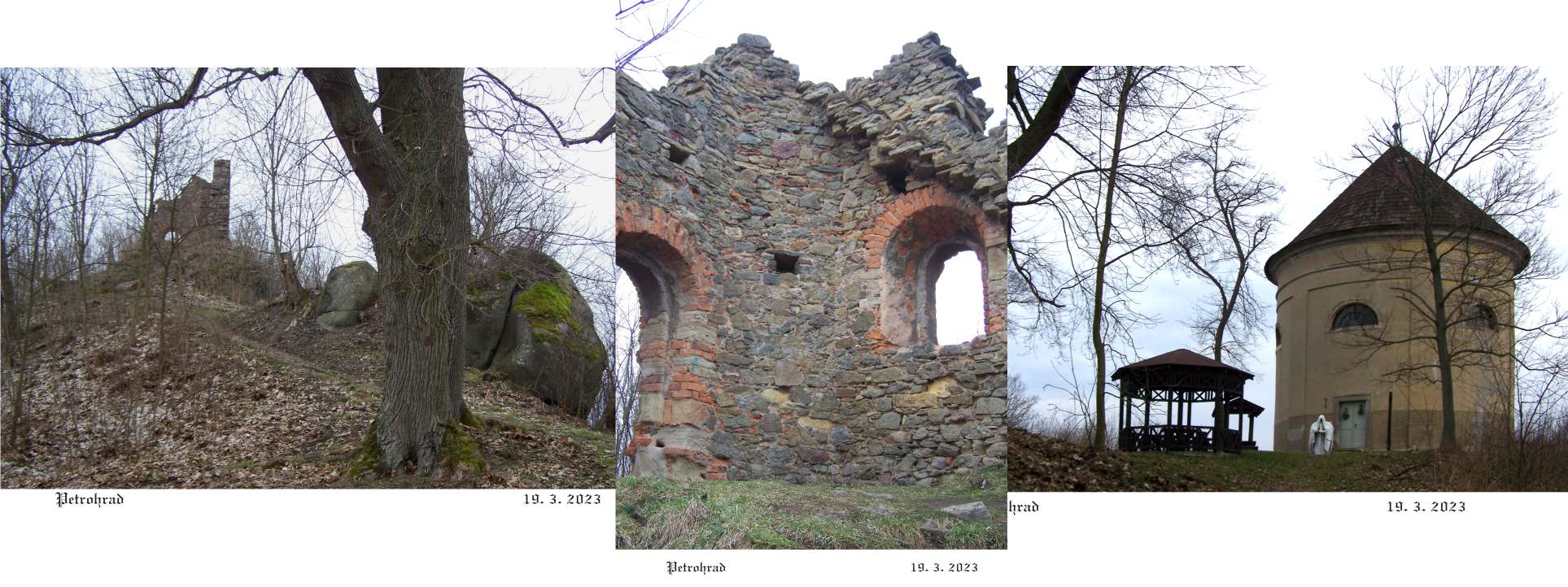 Na vrchu stojí kaple Všech svatých a poslední ruiny gotického hradu.