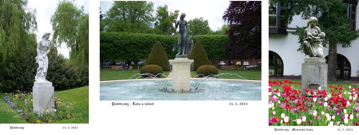 Lázeňský park nabízí mnoho sochařských děl k pokoukání.
