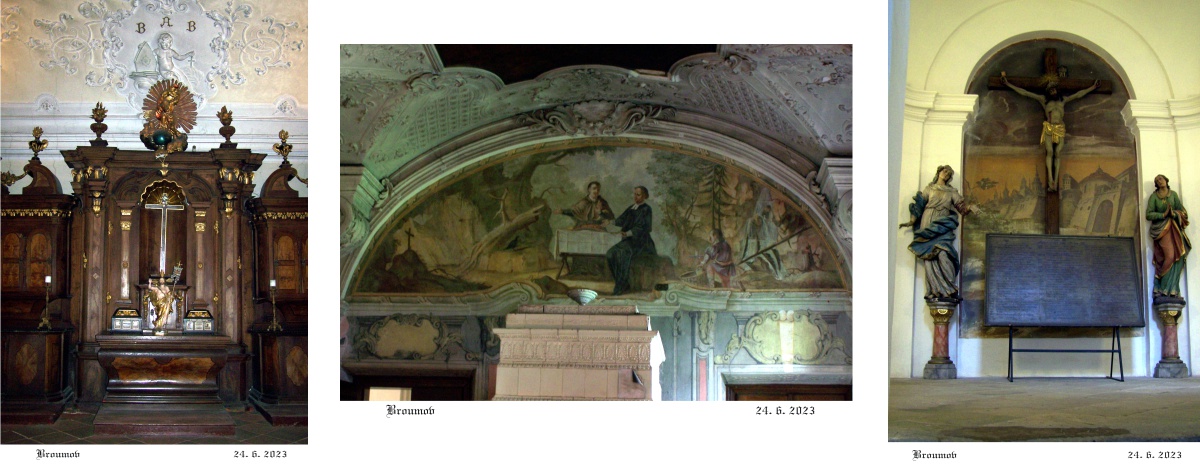 Broumov, zachovalý barokní refektář