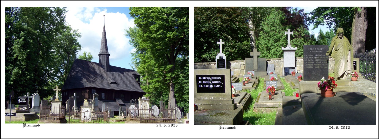 Broumovský unikátní dřevěný kostelík a  hroby uvězněných řádových sester