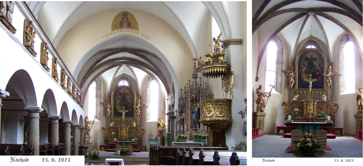 Náchodský kostel sv. Vavřince s interiérem saské renesance