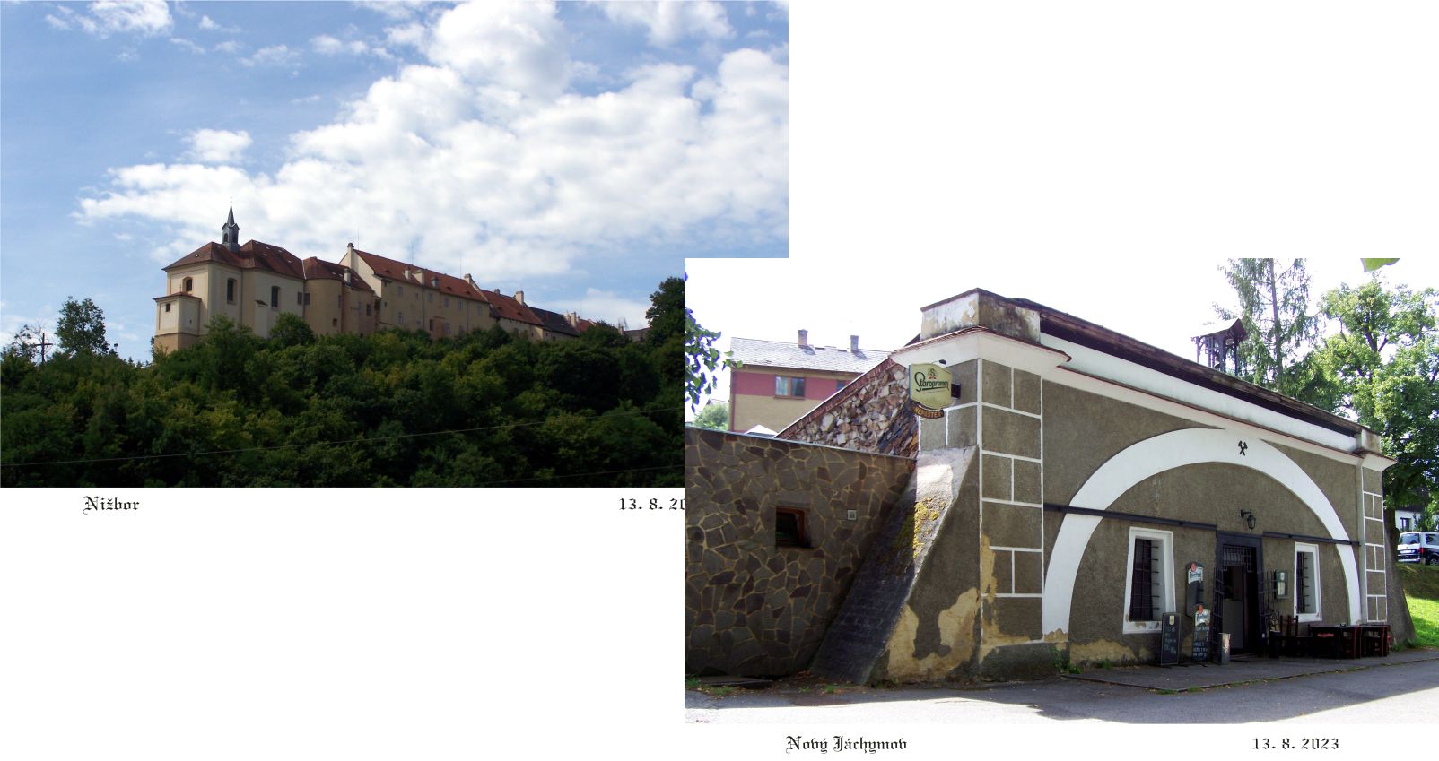 Nižborský hrad a zajímavá cechovna v Novém Jáchymově.