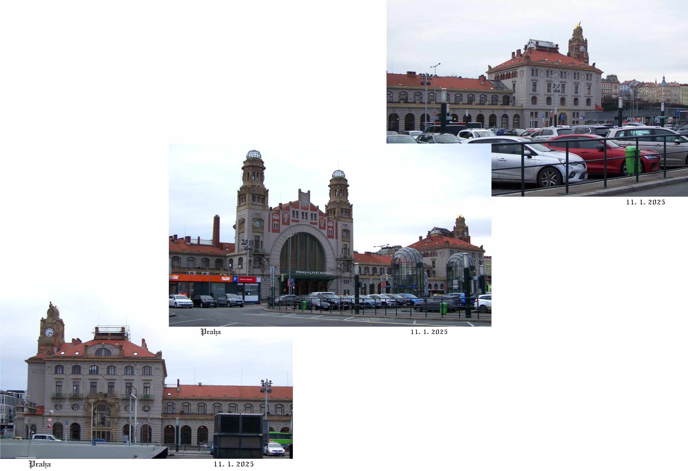 Hlavní pražské vlakové nádraží, dnes uprostřed rušného města.
