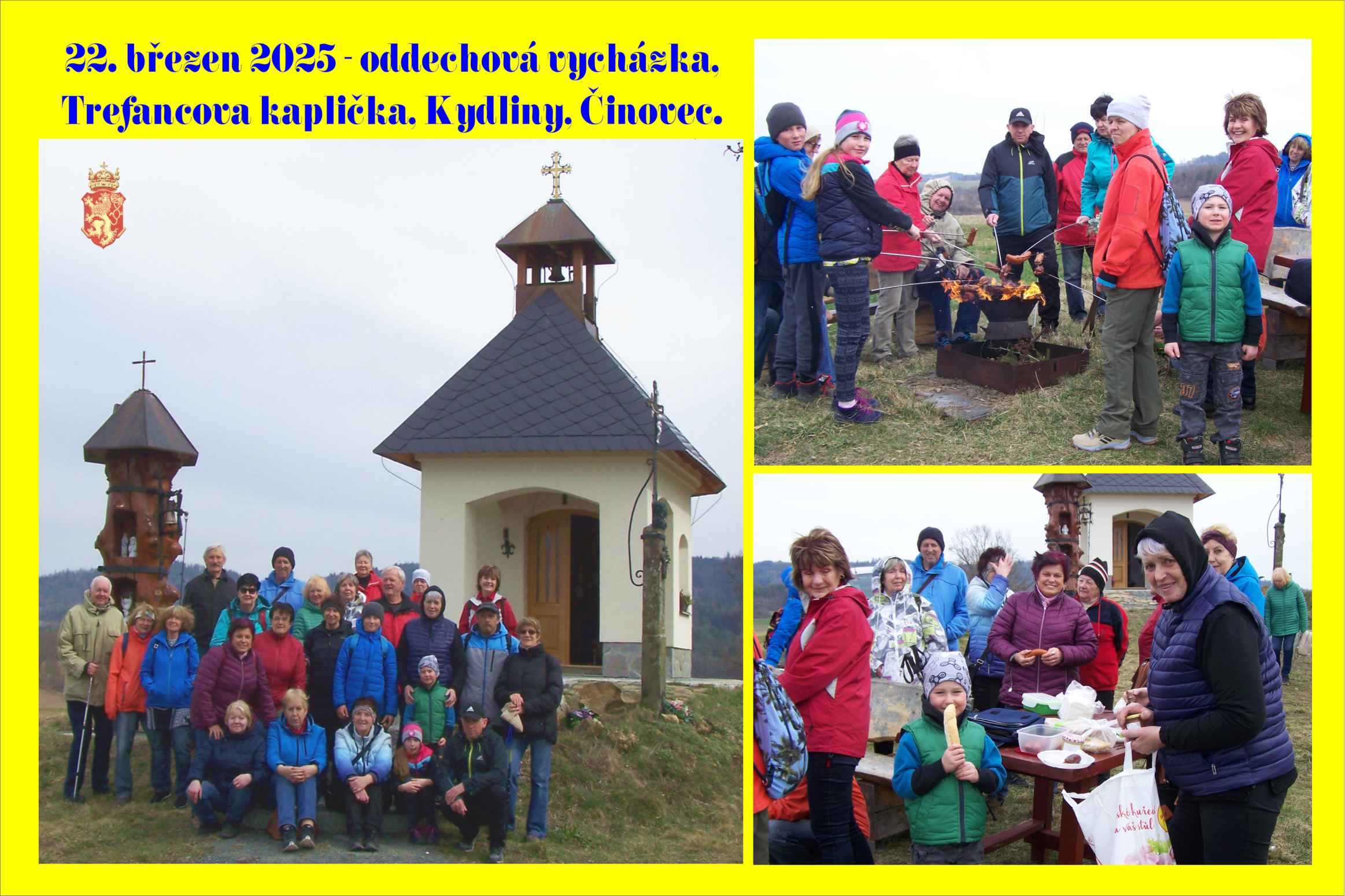 Březnová vycházka byla věnována kováři Trefancovi a prvním letošním buřtům.