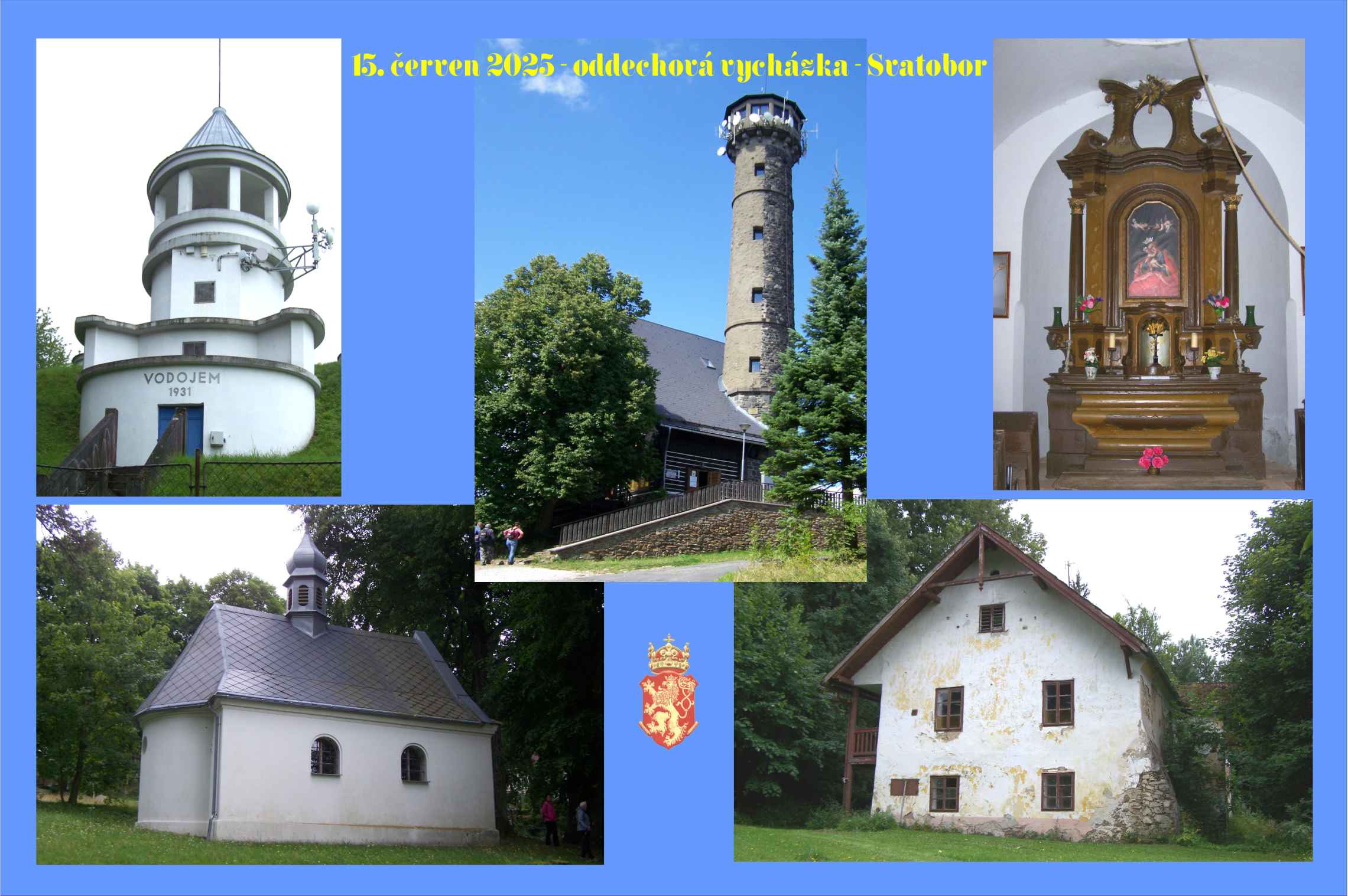 Srpnová vycházka vedla ze Sušice, přes Kočičí skály, Svatobor, Odolenku do Hrádku.