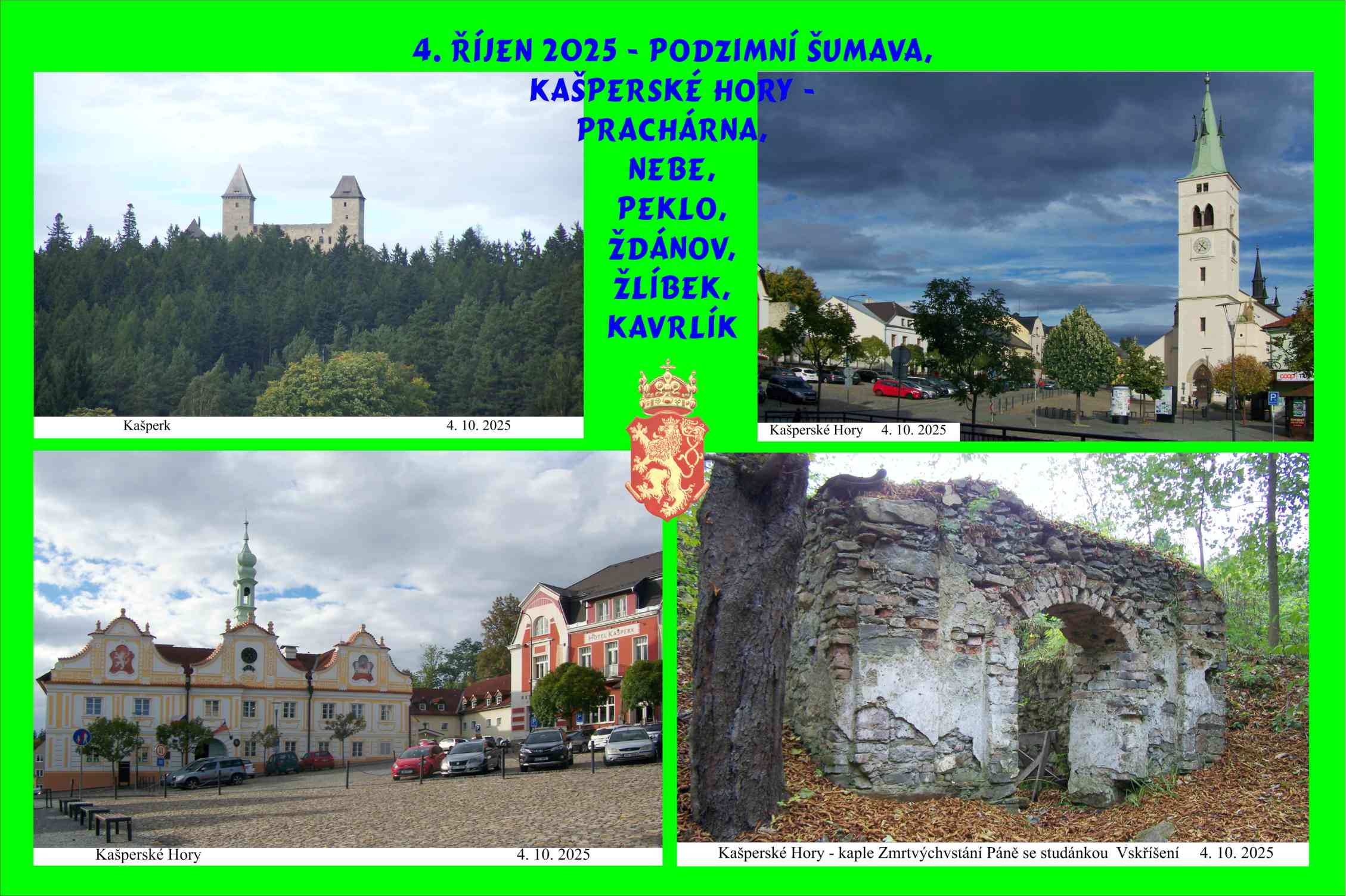 Kašperky a okolí nad Amálinovým údolí.