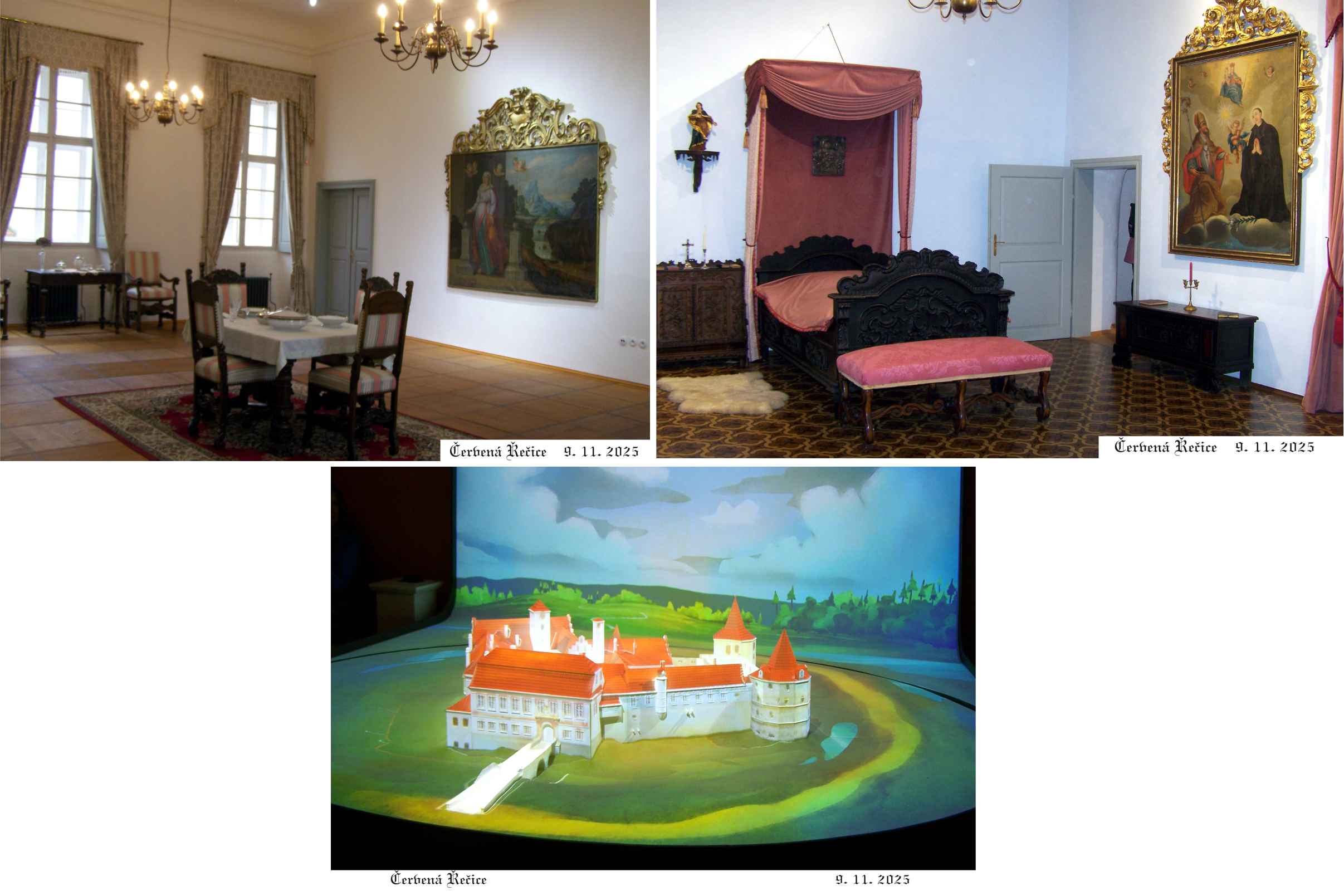 Obydlí  arcibiskupa a výborná videoprojekce.