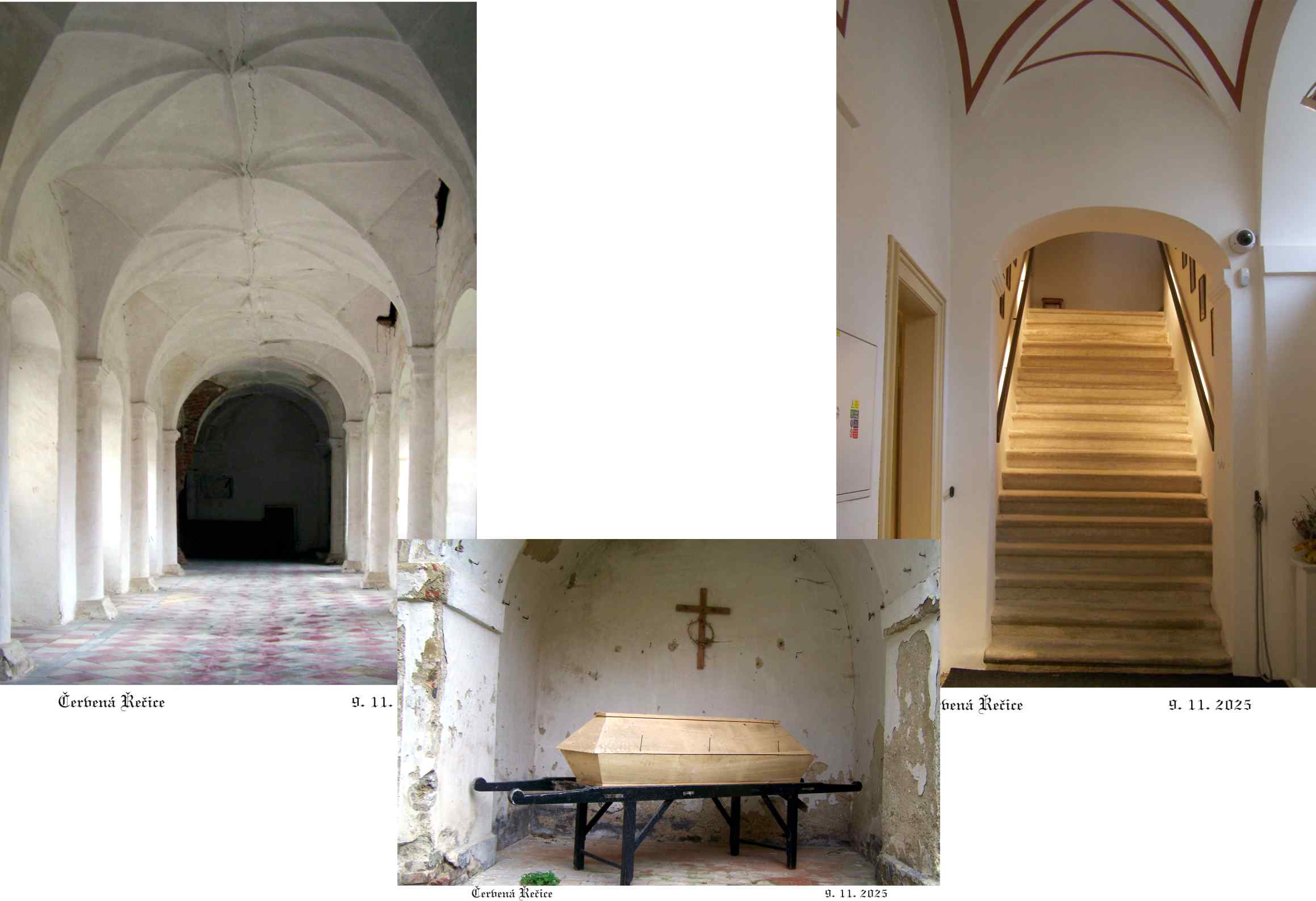 Úžasná hřebínková klenba ještě před obnovou.