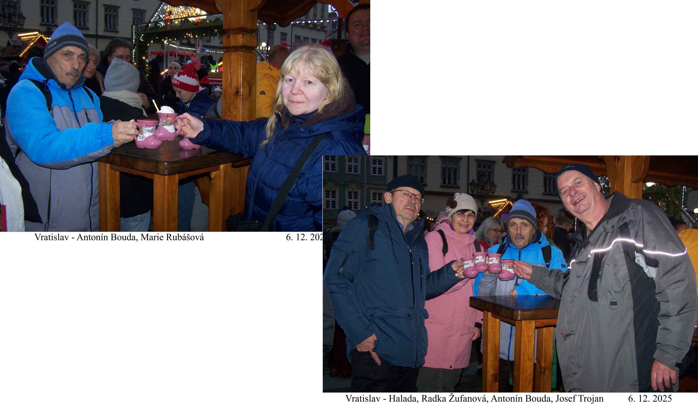 Pohodové zakončení bylo u stánku na horkou čokoládu pod mluvícím losem.