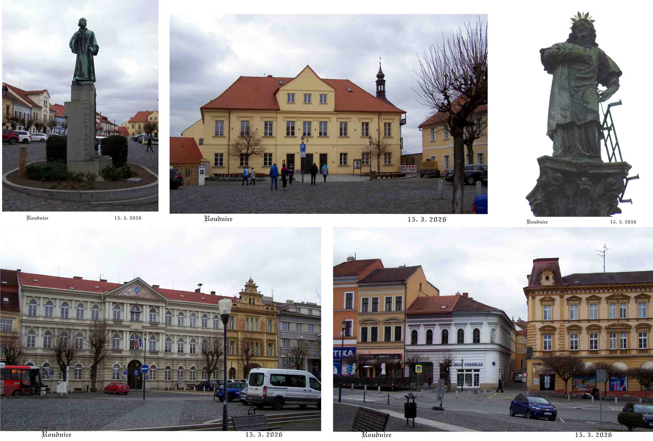 Roudnické náměstí s Husem.